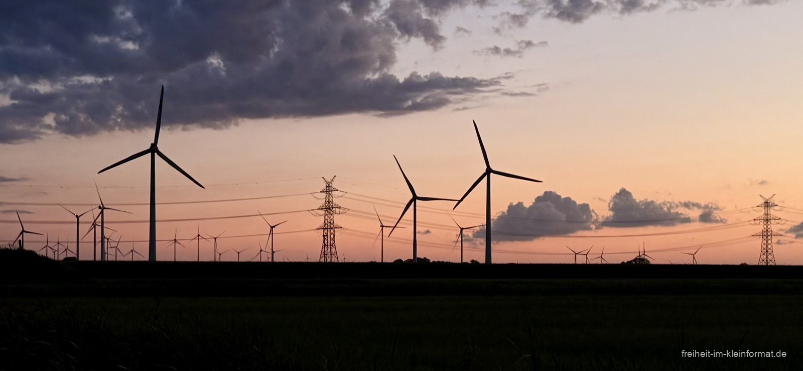 Windräder in der Abendsonne