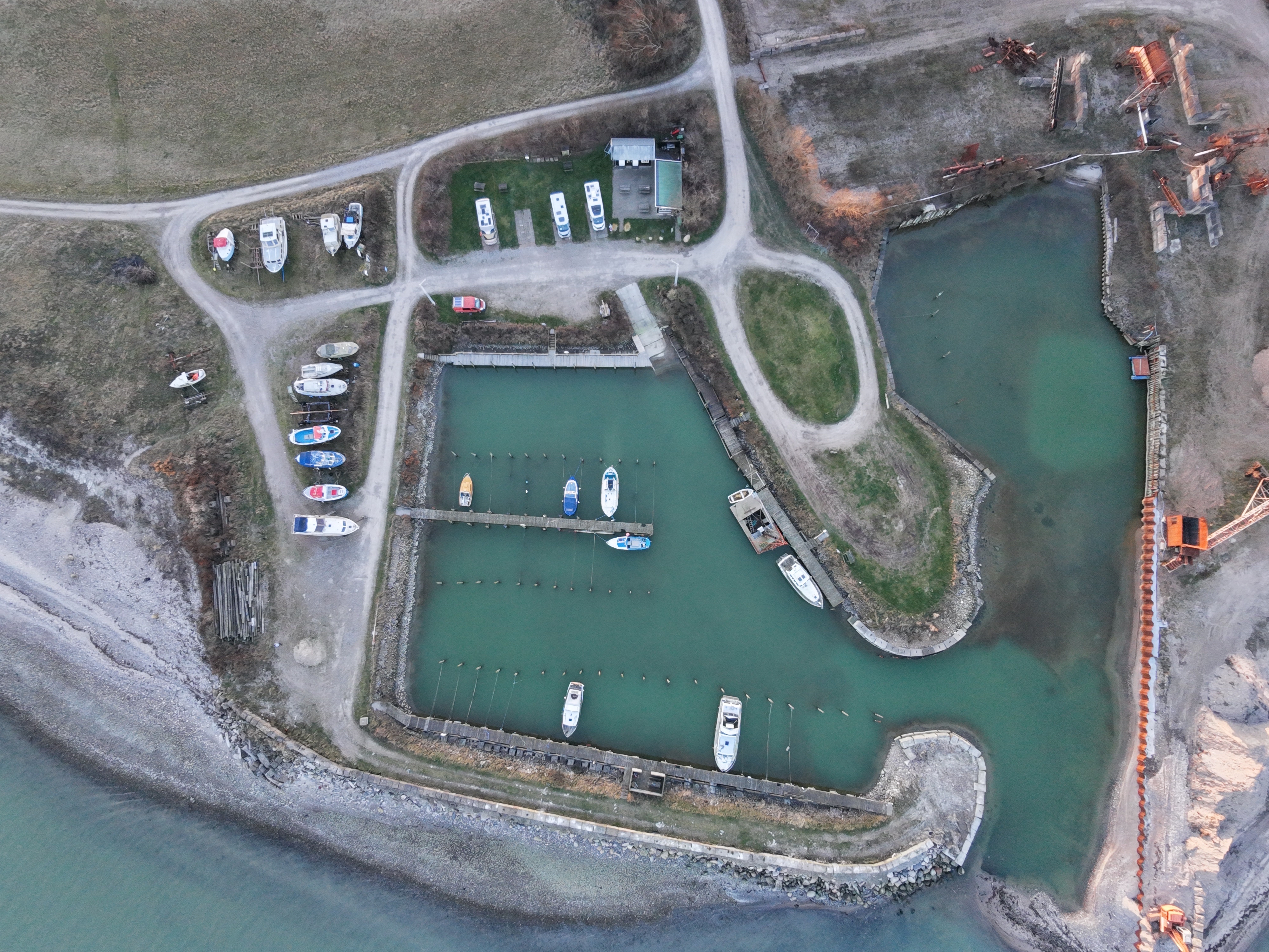 Luftaufnahme Lemvig Hafen von oben