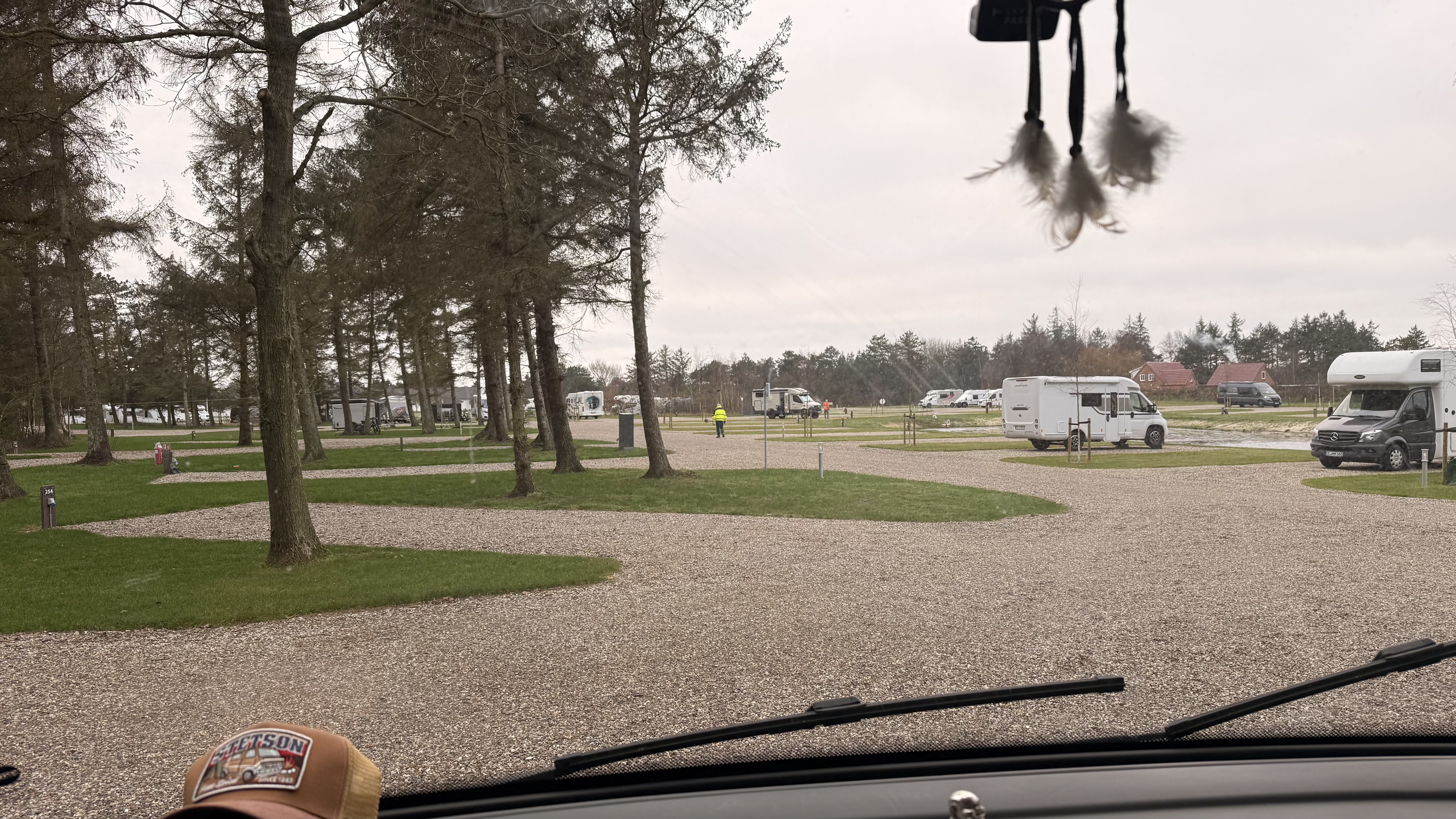 Blick auf den Stellplatz Oasen Römö bei der Ankunft