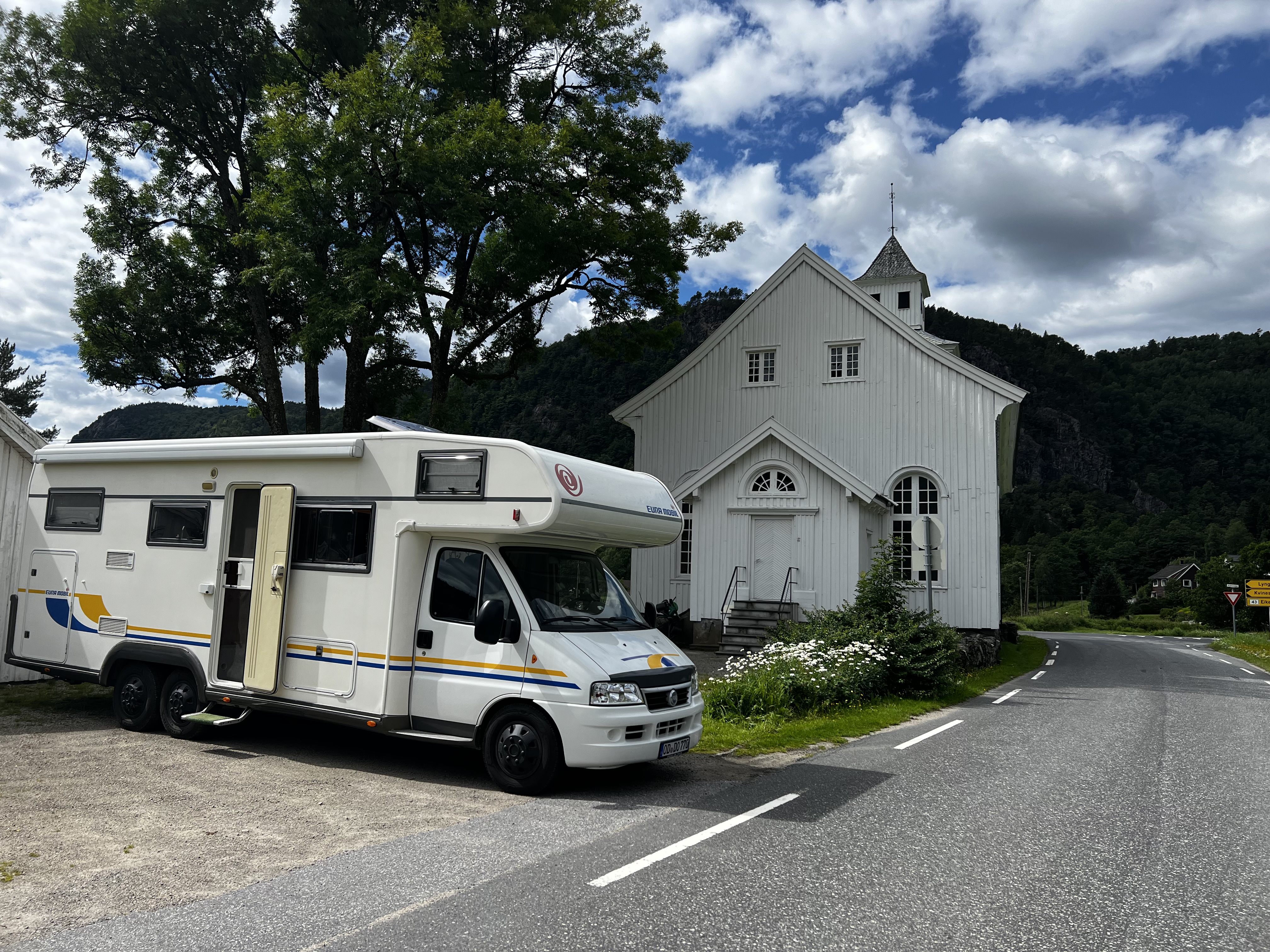 Bergstraße in Norwegen zwischen Stavanger und Lyngdal