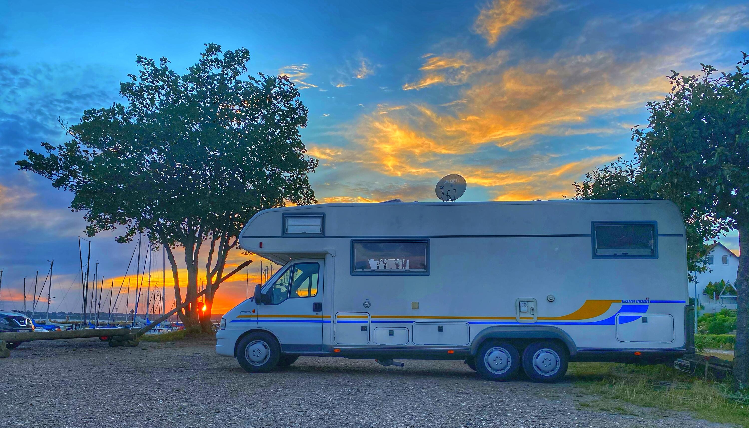 Hafen von Strib in Dänemark mit Blick auf den Kleinen Belt