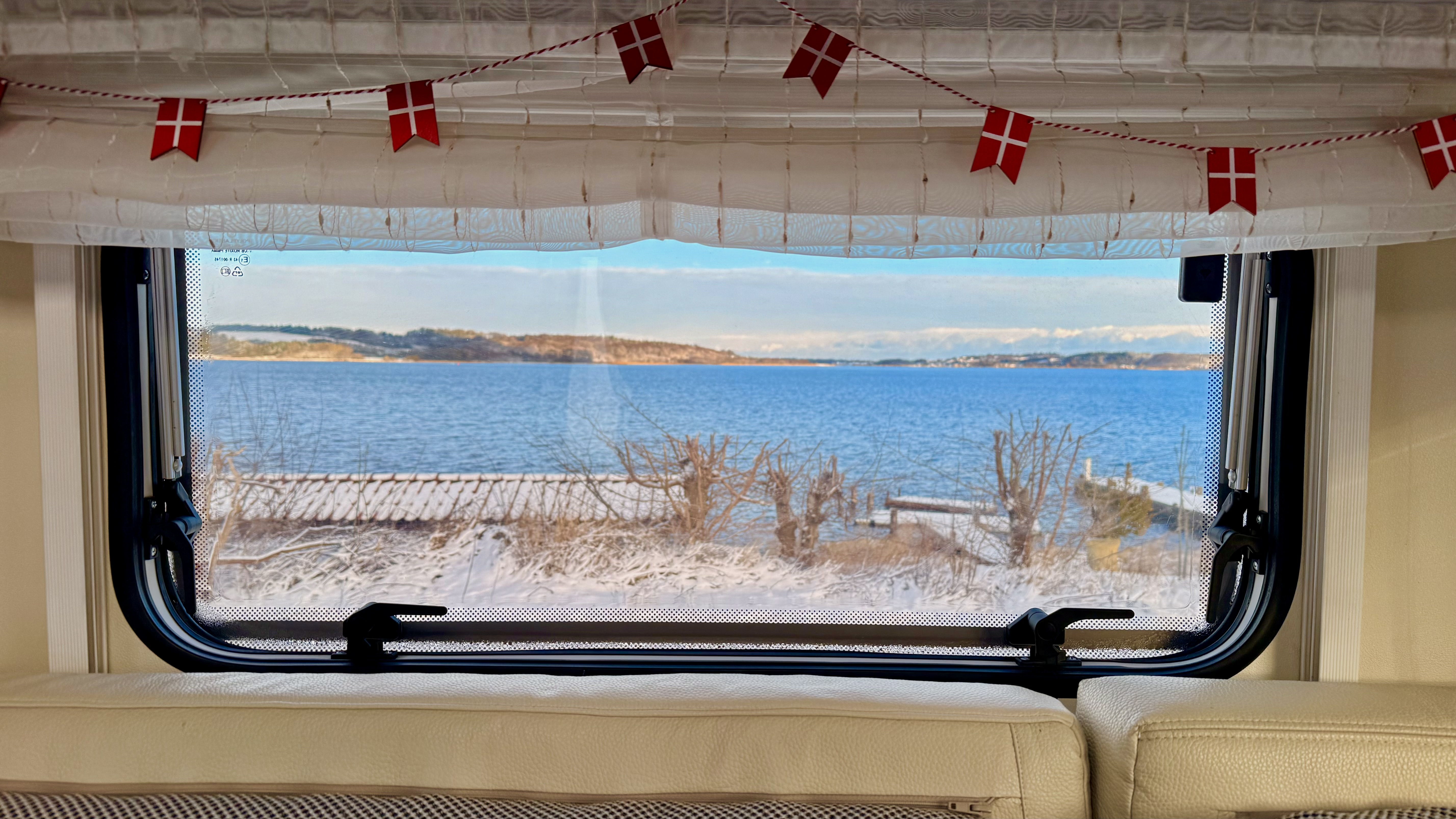 Blick aus dem Heckfenster des Bürstner Viseo i 700